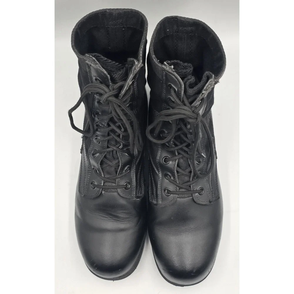 Rothco Men's Black Leather Jungle Boots Panama Sole Size 11R Regular